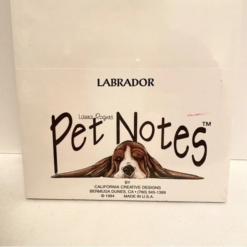 Labrador Pet Notes Writing Pads Stationery Set of 2 Pads New In Wrapper